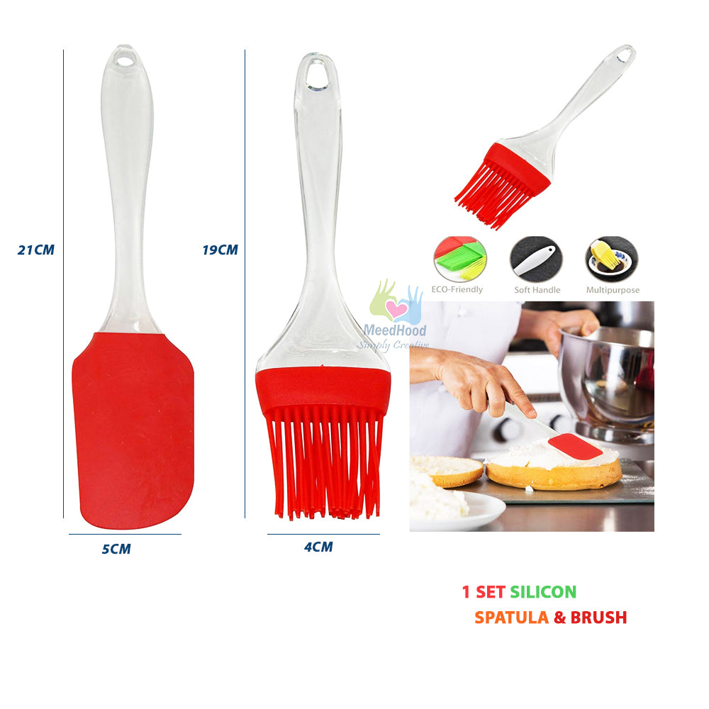 2 Pair 4PCS -  Spatula & BBQ Oil Brush