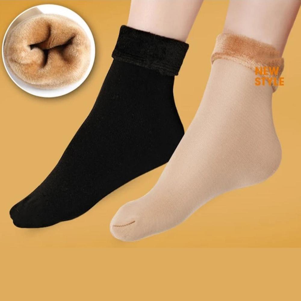 2 Pairs Ladies Velvet Warm Socks