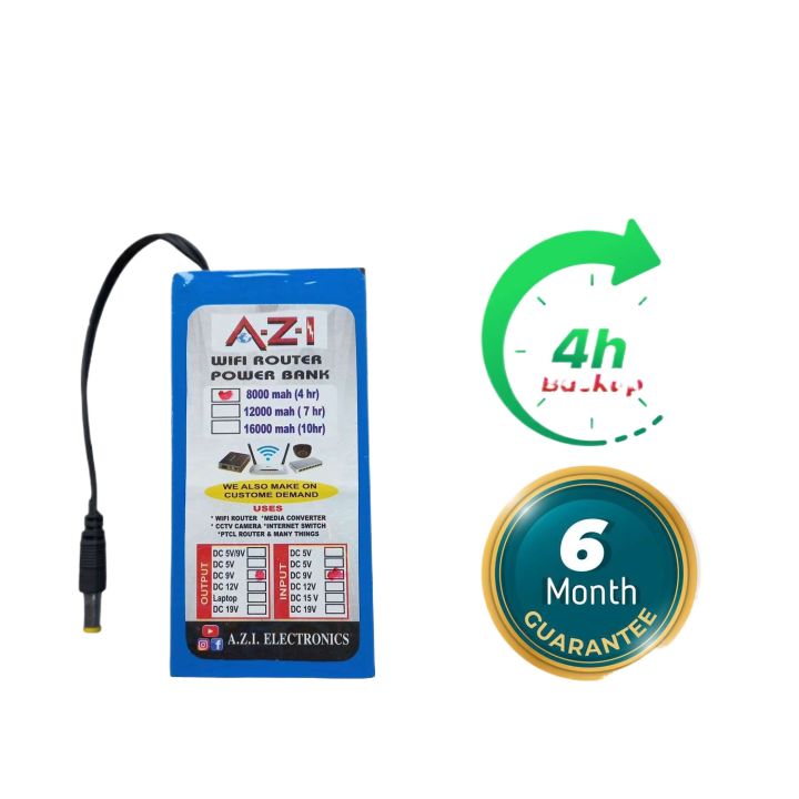 ( FREE HOME DELIVERY ) WiFi Router UPS Power Bank 9 Volts - 4 Hours Guaranteed Backup - Tp Link Tenda PTCL & Other Routers