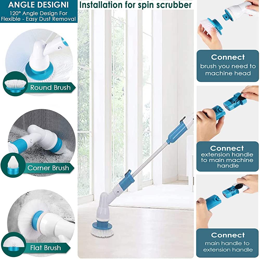 Rechargeable Spin Scrubber Long