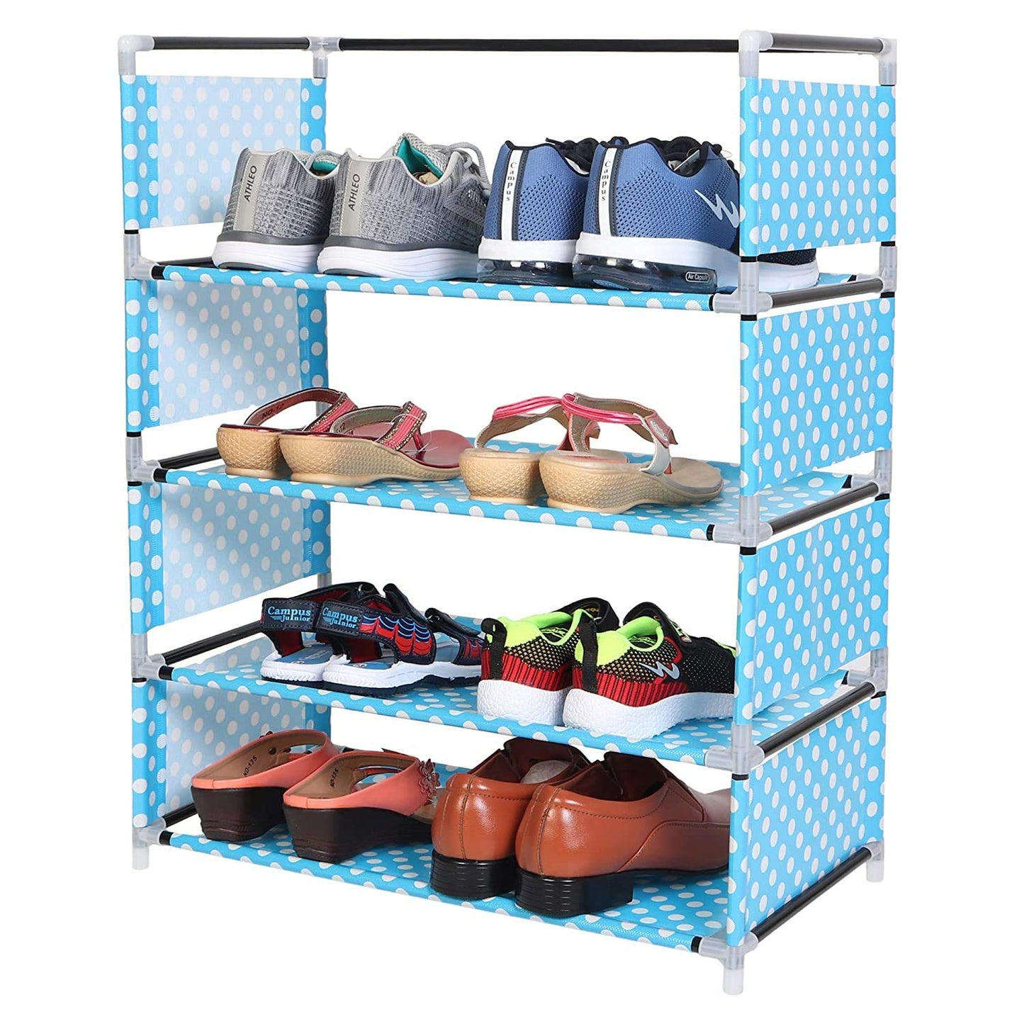 5 Layers Multifunctional Shoes Rack-Simple Dust Proof Assembly Fabric Dormitory Shoes Rack