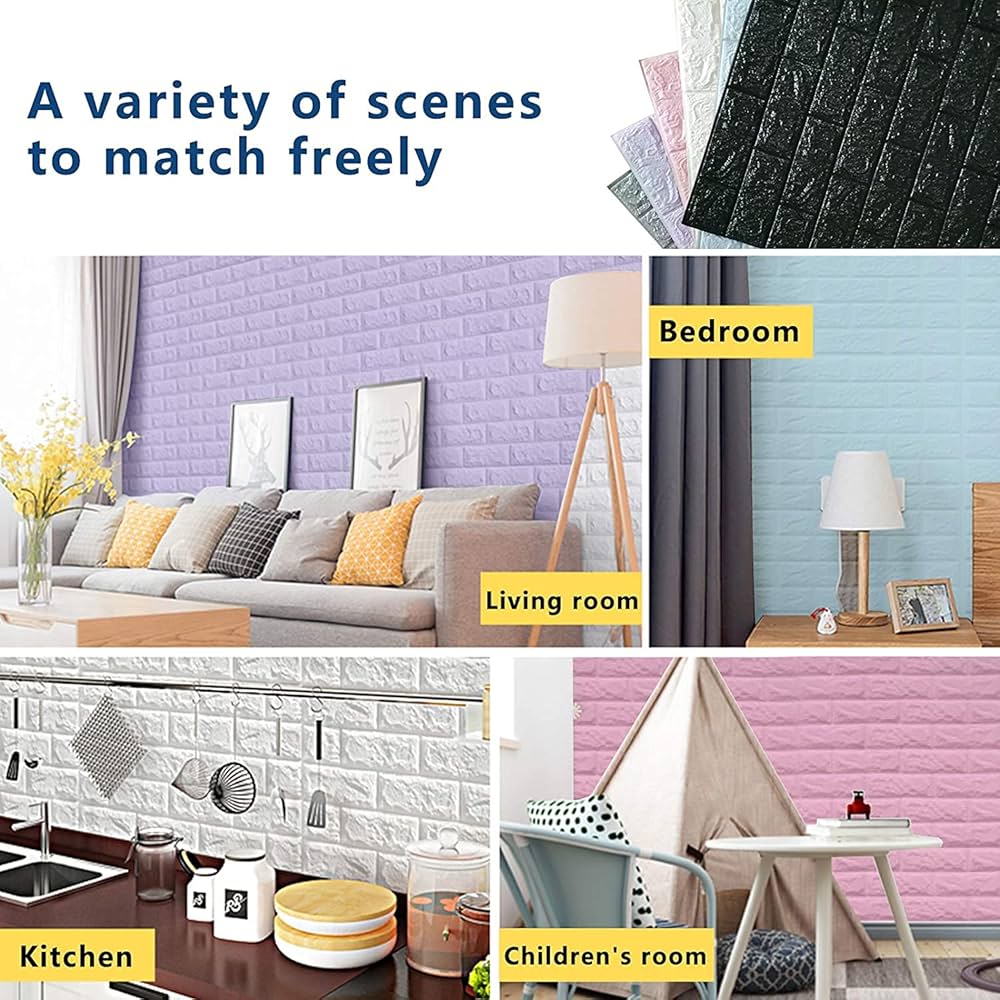 3D Brick Design Self-Adhesive