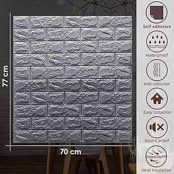 3D Brick Design Self-Adhesive