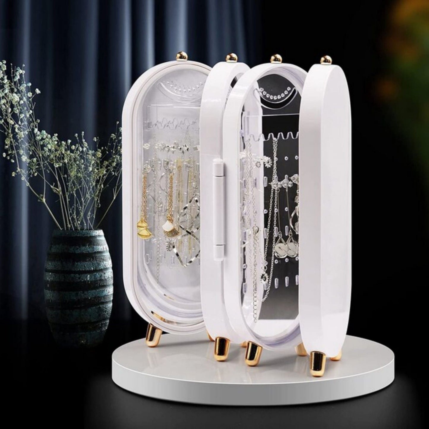 Foldable Jewelry Organizer With