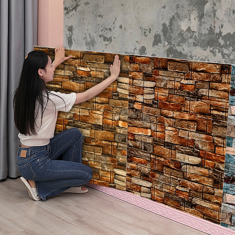 3D Brick Design Self-Adhesive