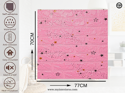 3D Brick Design Self-Adhesive